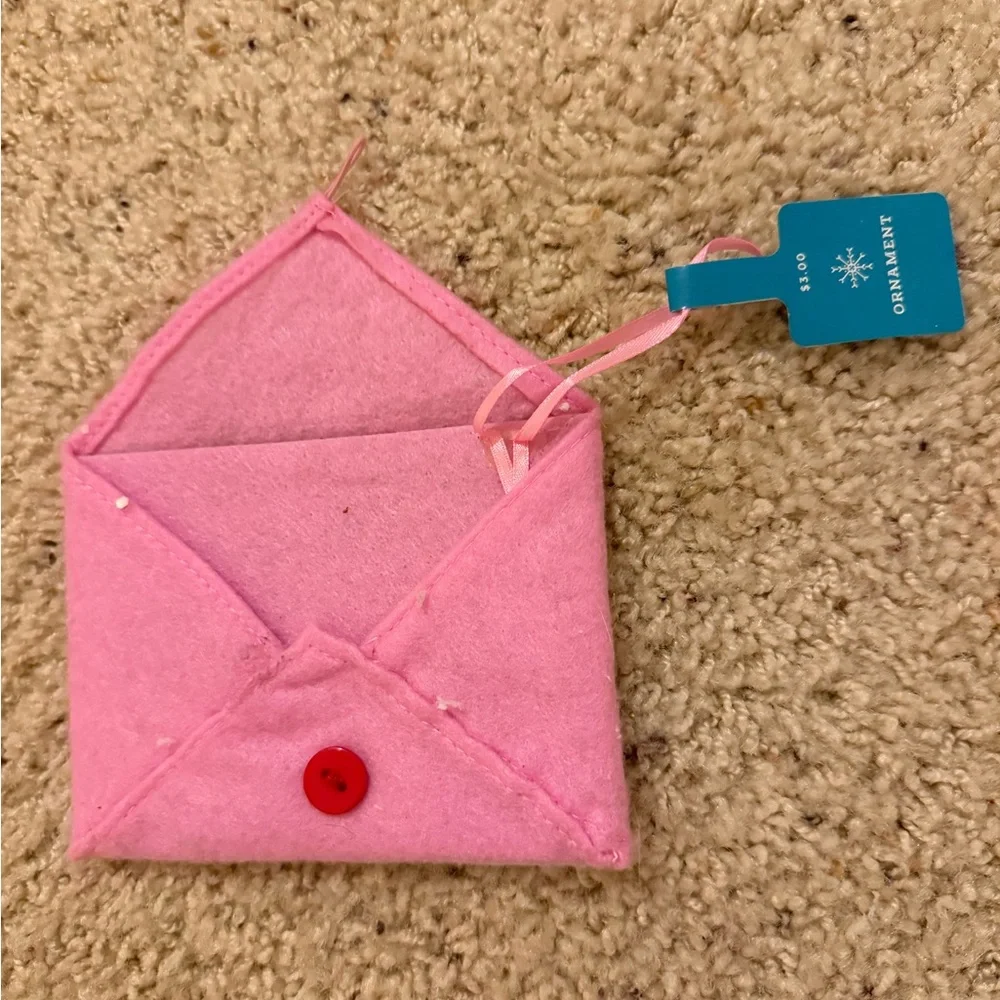 Target Pink and Red Holiday Ornament with Polar Bear